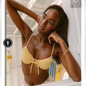 Top MONTCE SWIM CANARY STRIPE LUCY UNDERWIRE TOP